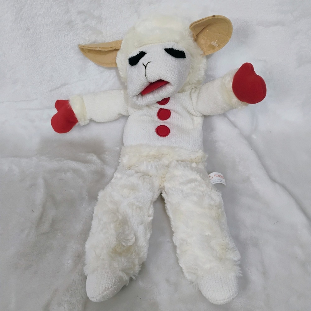 Aurora Lamb Chop Full Body Hand Puppet Plush 2002 Shari Lewis 16 Inch White Vtg